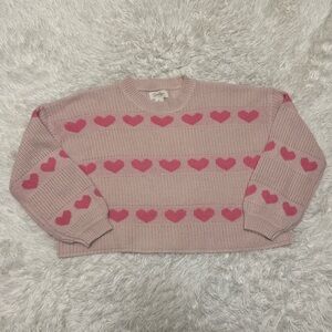 Jessica Simpson Pink Heart Sweater Pink Heart Sweater Valentines Sweater